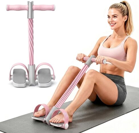 Upgraded Foot Pedal Resistance Band with Handle, 6-Tube Elastic Resistance Bands for Home Workout, Multifunction Exercise Equipment for Abdomen, Core/ABS, Waist, Arm, Leg in Kuwait