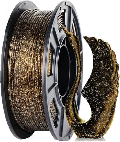 Galaxy Glitter PLA Filament 3D Printer Filament 1.75mm, Black Glitter Gold, 250g Spool in Kuwait