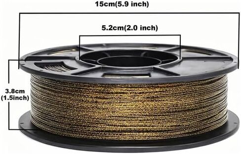 Galaxy Glitter PLA Filament 3D Printer Filament 1.75mm, Black Glitter Gold, 250g Spool in Kuwait