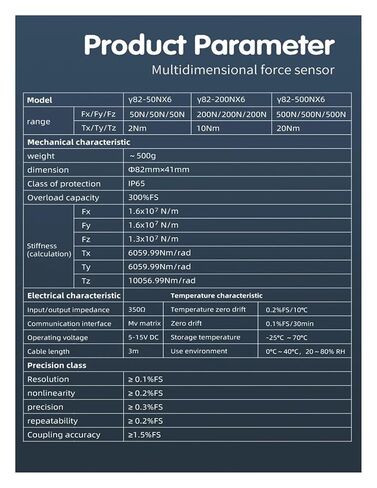 DYDW-γ82 Multi-Dimensional Force Sensor 3D Force Manipulator arm(500N-20N.m) in Saudi Arabia