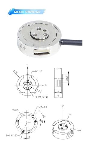 DYDW-γ25 Force Sensor six-Dimensional Force Three-Dimensional Force Sensor Non-Standard(20N-1N.M) in Saudi Arabia
