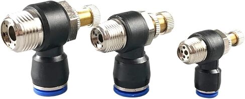 SL 4 6 8 10 12mm Fast Connection Pneumatic Fitting M5 1/8" 1/4" 3/8" 1/2 Speed Regulating Valve Throttle 100Pcs(SL12-03) in Kuwait