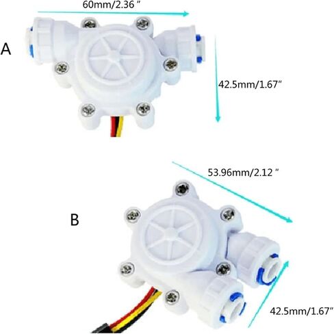 1/4" Quick Connect Water Flow Sensor Switch Flowmeter Fluid Meter Counter 0.2-8L/min for Drinking Fountain in Saudi Arabia