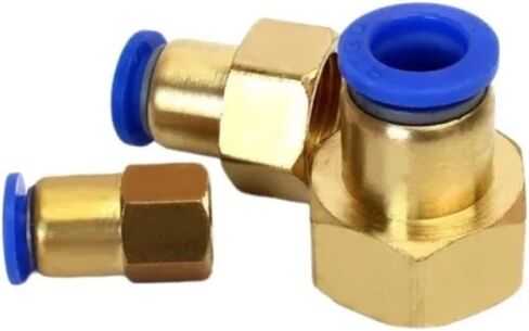 PCF Pipe Fitting 4 6 8 10 12mm Hose Tube 1/8 3/8 1/2 1/4 Thread Brass Pneumatic Connector Quick Joint 10Pcs(PCF4-01) in Kuwait