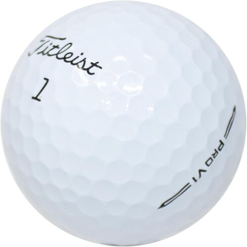 LostGolfBalls - 12 كرة جولف Titleist Pro V1 بحالة جيدة، موديل 2023، جودة AAA، كرات جولف مستعملة ومعاد تدويرها، Titleist ProV1، الكرة رقم 1 في الجولف، أبيض in Kuwait