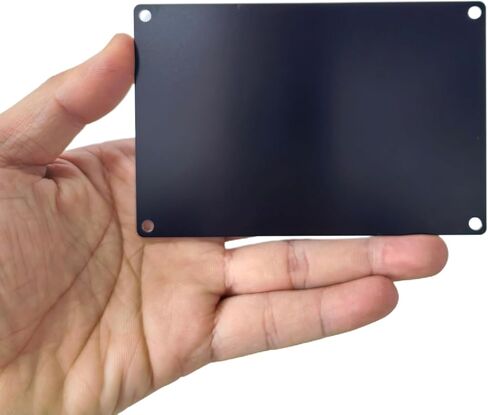 3.15x4.72 inches 1mm Thick Black Anodized Aluminum Plate (Hole-Punched) - Best for Machine Nameplate Parameter Laser Engraving Pack of 5 in Kuwait