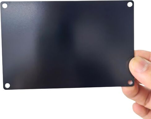 3.15x4.72 inches 1mm Thick Black Anodized Aluminum Plate (Hole-Punched) - Best for Machine Nameplate Parameter Laser Engraving Pack of 5 in Kuwait