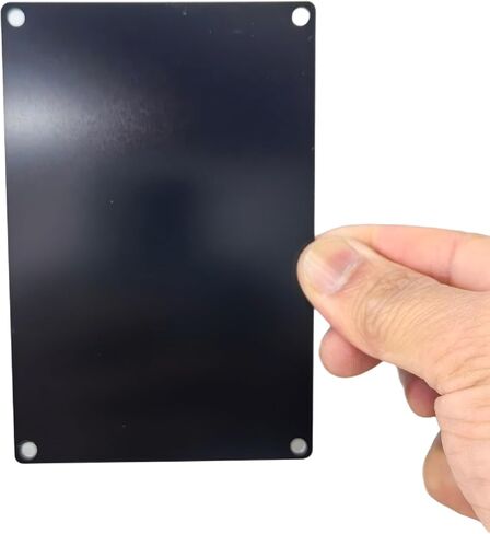 3.15x4.72 inches 1mm Thick Black Anodized Aluminum Plate (Hole-Punched) - Best for Machine Nameplate Parameter Laser Engraving Pack of 5 in Kuwait