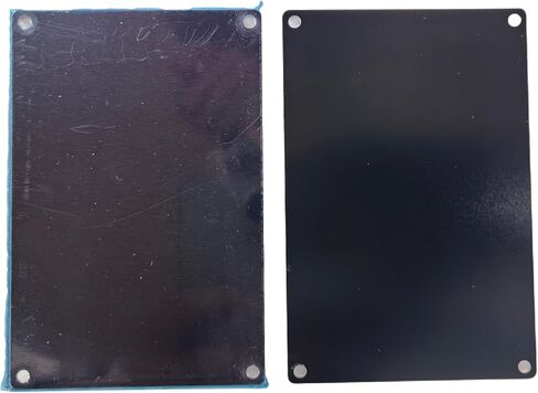 3.15x4.72 inches 1mm Thick Black Anodized Aluminum Plate (Hole-Punched) - Best for Machine Nameplate Parameter Laser Engraving Pack of 5 in Kuwait