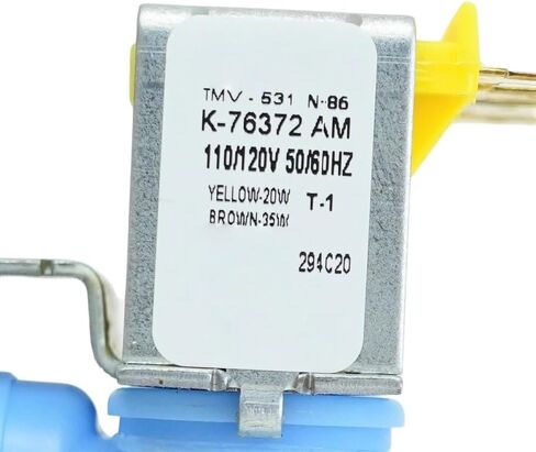 67006531 K-76372 N-86-QC صمام مياه الثلاجة ذو المدخل المزدوج متوافق مع استبدال الملف اللولبي DIY | صمام الملف اللولبي لمياه الثلاجة ذو المدخل المزدوج مع ملفات مزدوجة ومحطات أنابيب قياسية لصيانة الثلاجة بنفسك بسرعة in Kuwait