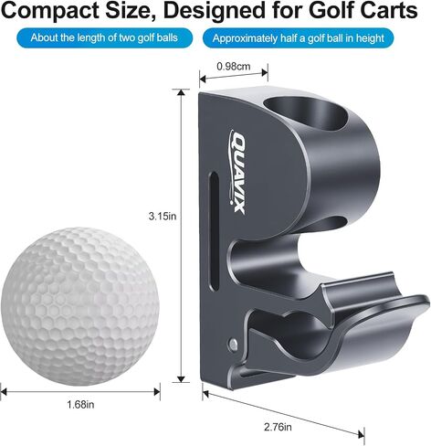 Magnetic Golf Cart Holder Clip with Adjustable Strap, Secure Golf Accessory for Cart, Aluminum Design Fits 30-70 Ring Gauge, Stable Holder for Golf Course Use in Kuwait