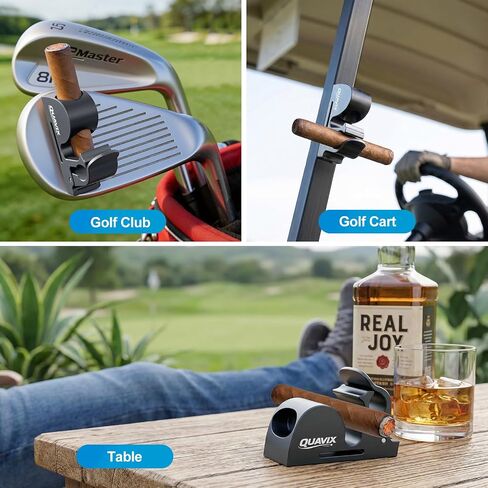 Magnetic Golf Cart Holder Clip with Adjustable Strap, Secure Golf Accessory for Cart, Aluminum Design Fits 30-70 Ring Gauge, Stable Holder for Golf Course Use in Kuwait