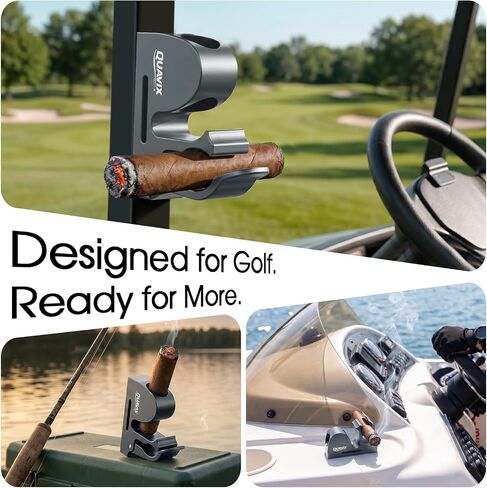 Magnetic Golf Cart Holder Clip with Adjustable Strap, Secure Golf Accessory for Cart, Aluminum Design Fits 30-70 Ring Gauge, Stable Holder for Golf Course Use in Kuwait