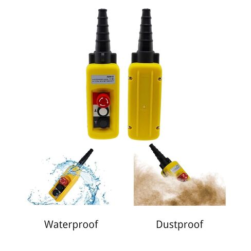 6 Ways Hoist Push Button Switch, Crane Pendant Control Station, Lifting Pendant Controller, UP Down Emergency Stop, Single Row, 500V 5A for Hoist Crane Control in Saudi Arabia