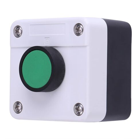JTLB Weatherproof Green Push Button Switch Box, IP54 Outdoor Control Station for Automatic Gate Opener, Momentary N/O Start Switch, ABS Housing in Saudi Arabia