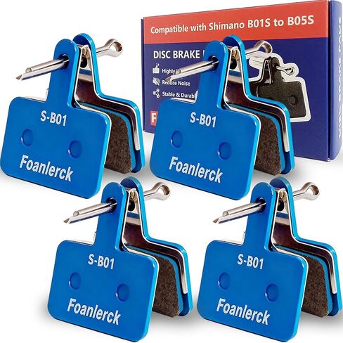 Foanlerck Bike Brake Pads High Performance Bicycle Brake Pads for Shimano MT200, Semi-Metallic &Resin Mountain Bike Disc Brake Pad,Bike Brake Pads Fit for Tektro/TRP/Shimano B01S M515 M575,Blue in Kuwait