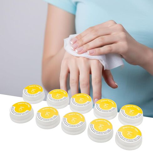 50 Pack Lemon Scented Hand Wipes, Individually Wrapped Wet Mini Towelettes, Alcohol-Free Moisturizing Cleaning Wipes for Travel, Gym & Outdoor Activities in Kuwait