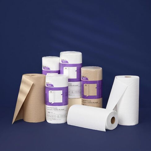Cascades PRO Select Kitchen Roll Towel - Strong and Absorbent 2-Ply Paper Towels for Kitchens, Breakrooms, Schools, Offices - Recycled, Compostable - 250 Sheets/Roll, 12 Rolls/Box -K250 - White in Kuwait