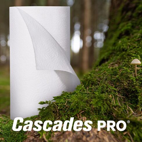 Cascades PRO Select Kitchen Roll Towel - Strong and Absorbent 2-Ply Paper Towels for Kitchens, Breakrooms, Schools, Offices - Recycled, Compostable - 250 Sheets/Roll, 12 Rolls/Box -K250 - White in Kuwait