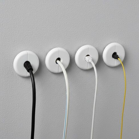 4 Pack Wall Cable Grommet, Round Split Plastic Cable Hole Cover for Wire Routing, Desk & Wall Feed Through Grommet for Clean Cable Management in Kuwait