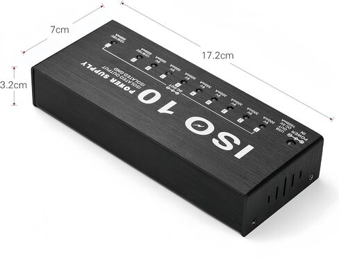 Guitar Pedal Power Supply, 10 Isolated Adjustable DC Output Power Supply, Portable Small Bench Power Supply with LED Indicator Light for Guitar Pedal 9V 12V 18V 300mA 500mA in Kuwait