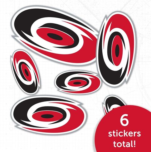 ملصق من الفينيل مطبوع عليه Desert Cactus Carolina Hurricanes Team NHL National Hockey League ملصق من الفينيل لزجاجة مياه للكمبيوتر المحمول ودفتر قصاصات السيارة (النوع 3 - الشعار الرئيسي) in Kuwait