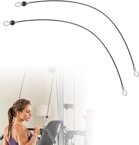 41" Replacement LAT Gym Cables for Bowflex Xceed, Xtreme 2, 2SE & XLT Power Pro, Fits SKUs 100021, 100022, 100026, 100028, 100382; Replaces OEM# 001-8081 & 1000514040 (Pair) in Kuwait