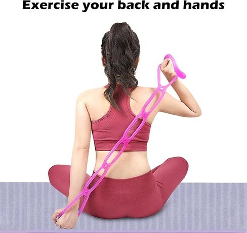 7 Ring Adjustable Loop Resistance Bands for Working Out Walk at Home，Workout Bands Exercise Stretch Band for Women&Men Fitness, Yoga, Pilates-Non-Slip, Durable Rubber, Home/Gym Use in Kuwait