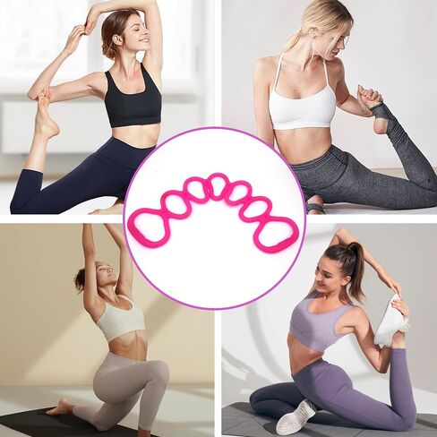 7 Ring Adjustable Loop Resistance Bands for Working Out Walk at Home，Workout Bands Exercise Stretch Band for Women&Men Fitness, Yoga, Pilates-Non-Slip, Durable Rubber, Home/Gym Use in Kuwait