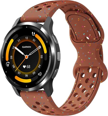 Laband 22 مم سوار سيليكون رياضي ملون متوافق مع Garmin Venu 3/Venu 4 45 مم/Venu 2/Vivoactive 4، استبدال حزام رياضي ناعم من البلاستيك المعاد تدويره لـ Forerunner 570 47 مم/265/255/255 موسيقى للنساء in Kuwait