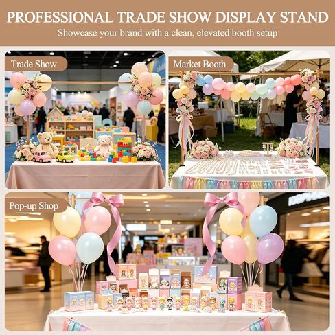 Premium Wooden Over Table Decor Stand with Clamps, Adjustable 32-96 Inch Display Frame for Wedding Centerpieces, Hanging Garland, Balloon Decorations, Baby Shower, Party and Dining Table Decor in Kuwait