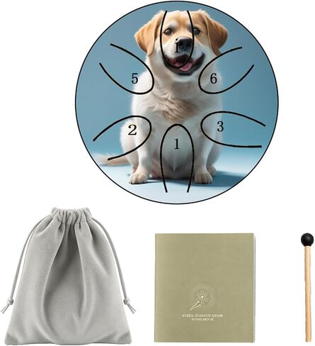 Garden Rain Drum for Outside Musical Instrument,3 Inches 6 Notes Snare Drum, Animal Theme Steel Tongue Drum, Percussion Yoga Gifts (panda-1 piece, 3 Inch 6 Notes) in Kuwait