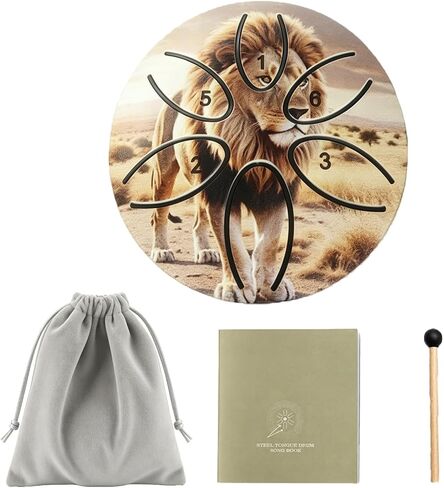 Garden Rain Drum for Outside Musical Instrument,3 Inches 6 Notes Snare Drum, Animal Theme Steel Tongue Drum, Percussion Yoga Gifts (panda-1 piece, 3 Inch 6 Notes) in Kuwait