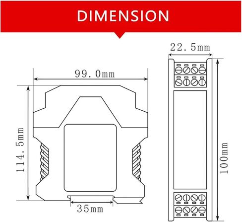 DC24V إشارة الارسال التناظرية إشارة المعزل 4-20mA 0-10V 0-5V 1-5V 1 في 1 خارج 1 في 2 خارج DC24V إشارة المعزل (0-10V، المدخلات 1-5V) in Kuwait