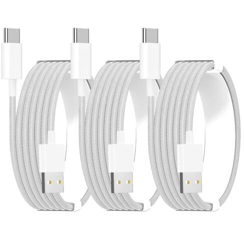 [Apple MFi Certified] iPhone 17 Car Carplay Cable Fast Charging Cable, 3Pack 6ft 60W USB A to USB C Nylon Braid Cord Screen Data Sync for iPhone 17 Pro/Air/16 Pro Max/16 Plus,iPad Pro, Air, Mini, iPad in Kuwait