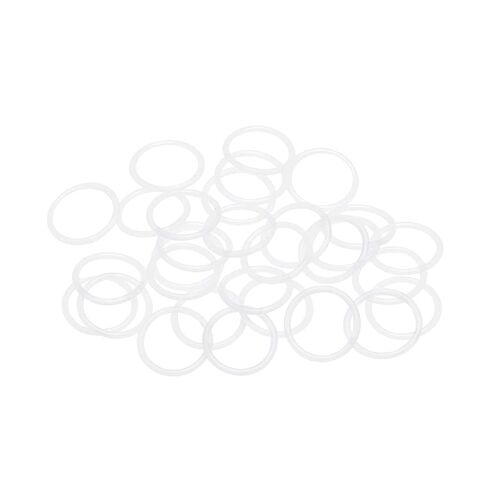 Silicone O-Rings, 15mm OD 12mm ID 1.5mm Width VMQ Seal Gasket for Compressor Valves Pipe Repair, White, Pack of 30 in Kuwait