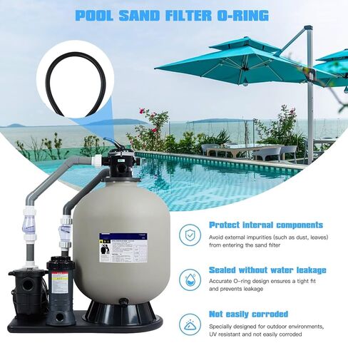 GMX600F O-263 O-Ring Repl. مثالي لفلتر الرمل من سلسلة Hayward Pro، القطر الخارجي 7-1/8 بوصة، القطر الداخلي 6-3/4 بوصة، السمك 3/16 بوصة (2/عبوة) in Kuwait