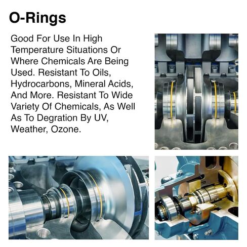 Mr O-Ring 021 Viton O-Ring - 75A Durometer, 15/16" ID, 1-1/16" OD, 1/16" CS, Black (Pack of 50) in Kuwait