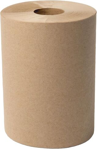 Sierra Hygiene 1-Ply Natural (Kraft) Roll Towels, 10" x 800’, Hardwound Paper Towel Rolls for Commercial Restrooms, Restaurants, Schools & Offices, Case of 6 Rolls, Made in USA in Kuwait