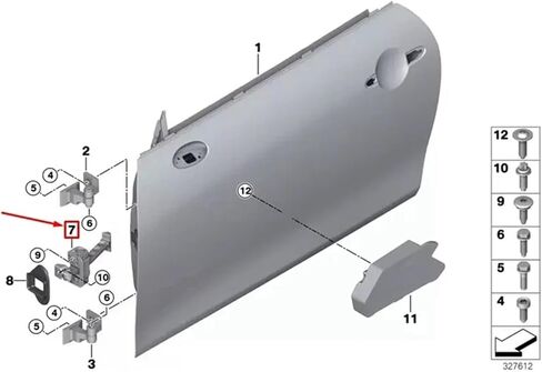 Door Check Strap Hinge Compatible with BWM for MINI B37 F56 F57 Door Checker Door Check Strap Stop Stopper 51217297261 in Kuwait