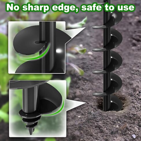 مثقاب Insaga Auger للزراعة 4 × 32 بوصة - مثقاب حديقة حلزوني من الفولاذ الكربوني شديد التحمل للحفر، 3/8 بوصة مثقاب نبات محرك سداسي للمصابيح والشتلات - وصول طويل 32 بوصة يقلل من الانحناء in Kuwait