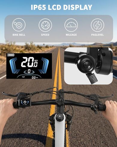 Vintage Electric Bike for Adults, 62.5 Miles 20 MPH Commuter Ebike, 250W White E Bike with Cadence Sensor, 12Ah UL Certified Battery, 26“ Men Women EBike with Front Suspension in Kuwait