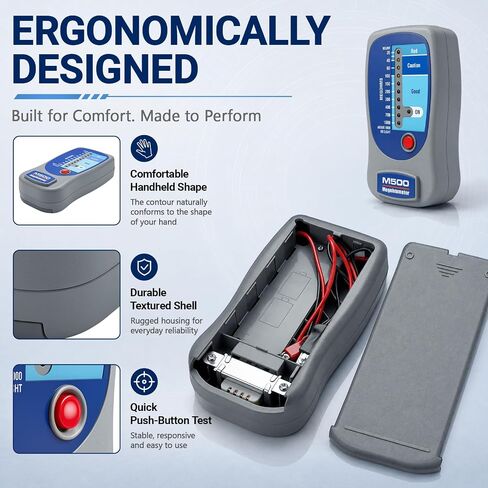 M500 Megohmmeter,Compatible with Supco M500 Electronic Megohmmeter,0 to 1000 Megohms,for HVAC,Motors,Refrigerator Compressors,500 Volts Megohmmeter,Portable Appliances,with Soft Case Insulation Tester in Kuwait