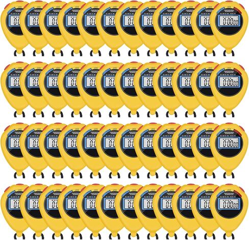24 Pack Multi-Function Electronic Digital Sport Stopwatch Timer, Large Display with Date Time and Alarm Function,Suitable for Sports Coaches Fitness Coaches and Referees (Yellow) in Kuwait