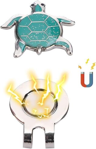 Tiiyee Golf Hat Clip, Magnetic Golf Ball Marker for Golf Hats Caps (Turtle) | Golf Accessories Removable Attaches Easily Stainless Steel Putting Alignment Tool Novelty Gift for Men Women Golfer Lovers in Kuwait
