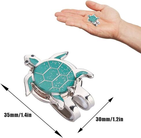 Tiiyee Golf Hat Clip, Magnetic Golf Ball Marker for Golf Hats Caps (Turtle) | Golf Accessories Removable Attaches Easily Stainless Steel Putting Alignment Tool Novelty Gift for Men Women Golfer Lovers in Kuwait