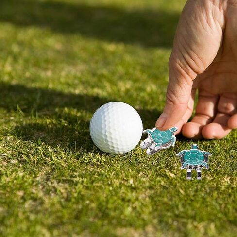 Tiiyee Golf Hat Clip, Magnetic Golf Ball Marker for Golf Hats Caps (Turtle) | Golf Accessories Removable Attaches Easily Stainless Steel Putting Alignment Tool Novelty Gift for Men Women Golfer Lovers in Kuwait