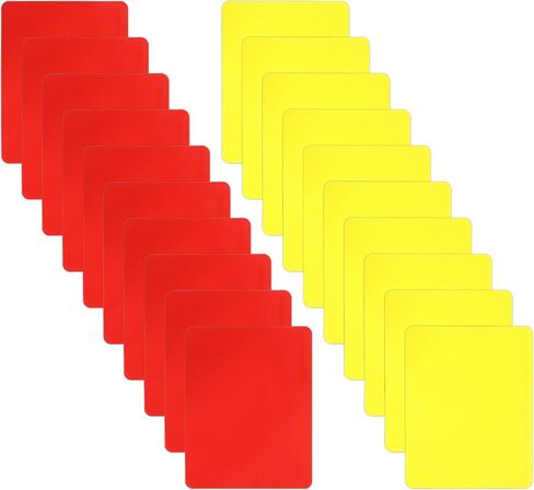 ONLYKXY PVC Soccer Referee Cards Set Waterproof Red Yellow Card Warning Ejection for Umpire Judge Coach Scorebook Football Basketball Sport Game Officials Kit Competition Champion Match Stadium in Kuwait
