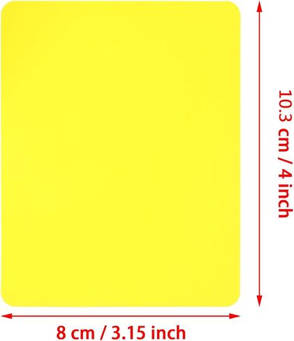ONLYKXY PVC Soccer Referee Cards Set Waterproof Red Yellow Card Warning Ejection for Umpire Judge Coach Scorebook Football Basketball Sport Game Officials Kit Competition Champion Match Stadium in Kuwait