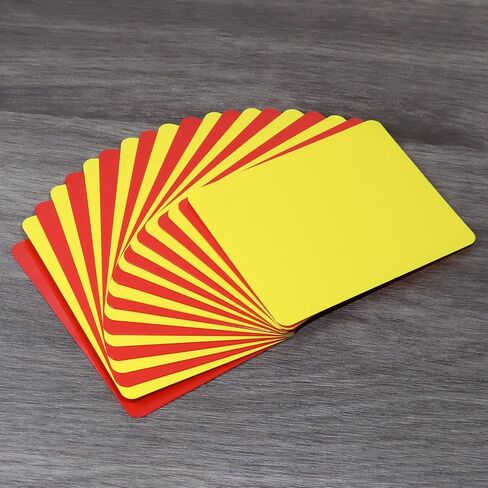 ONLYKXY PVC Soccer Referee Cards Set Waterproof Red Yellow Card Warning Ejection for Umpire Judge Coach Scorebook Football Basketball Sport Game Officials Kit Competition Champion Match Stadium in Kuwait